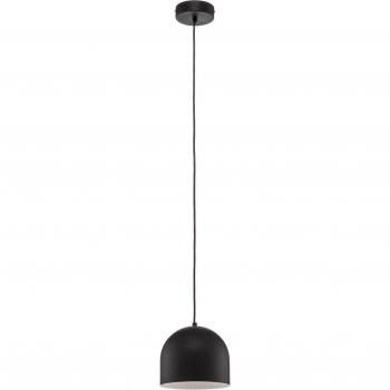 Lámpara colgante Madison 1 luz negra de HELAM LIGHTING, Dome, Techo, Blanco y Negro, diámetro 17cm