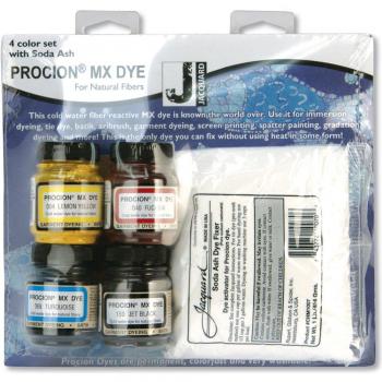 Jacquard Procion Quattro Colori Set W/Soda Ash-