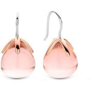 Pendientes Charm Mujer Ti Sento 7769NU, Plata 925, diseño elegante, cierre de presión, estilo moderno y sofisticado