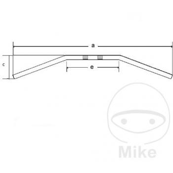 Manillar Drag Bar Medium Acero Negro 22mm TRW MCL122SS