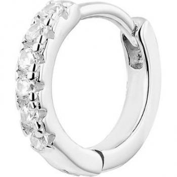 Ear Candy - Piercing de aro Gizel de plata bañado en rodio