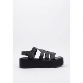 Sandalia de Plataforma Krack Core TIMOR 40 Negro Mujer
