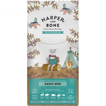 Harper & Bone Adult Mini Wild Mountain Dog Food with Venison, Wild Boar, Iberian Pork, Rabbit, and Salmon 10kg