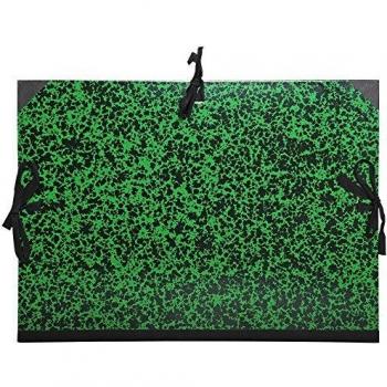 Exacompta 532000E - Carpeta de dibujo annonay con cintas, A3, 32 x 45 cm, verde