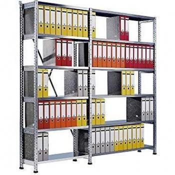 Estantería ensamblable para archivadores, galvanizada, altura 2280 mm, unidireccional, base 1200 x 300 mm