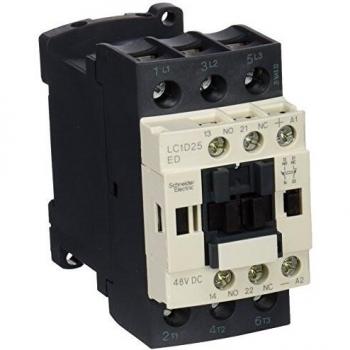 Contactor Schneider Electric TeSys D LC1D25ED, 25A, 1NA/1NC, bobina 48V CC, dimensiones 85mm x 45mm x 101mm