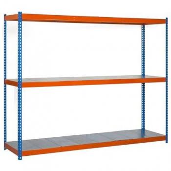 Estantería Metálica SimonRack SIMONFORTE 2104-3, Sin Tornillos, 3 Baldas, Alta Capacidad Carga 500 kg, Dimensiones 2000x2100x450 mm, Color Azul