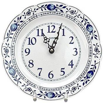 Eschenbach Porzellan Group Romantika Zwiebelmuster Wanduhr Durchmesser 24 cm, Porcelana, 01 x 01 x 01 cm