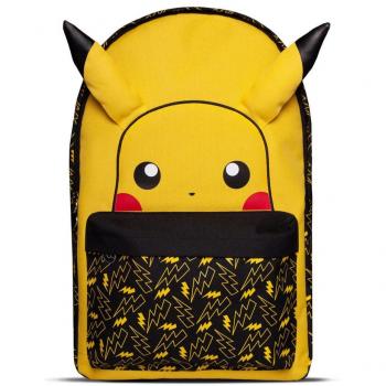 Mochila Difuzed Pokemon Pikachu con diseño de Pikachu, material resistente, compartimentos múltiples, correas ajustables y estampado colorido