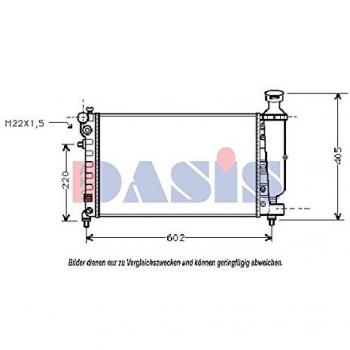 AKS Dasis 160370N Radiador, refrigeración del motor