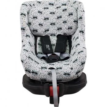 Funda para silla de coche JYOKO compatible con Romer Dualfix I-Size y Britax Swingfix Isize, modelo Racoon Town