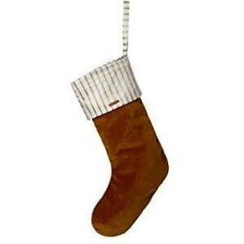Christmas Velvet Stocking, Mustard