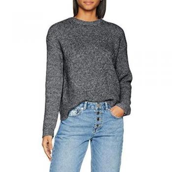 PIECES Pcfania LS Knit suéter, Gris