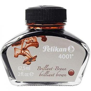 Tinta para Estilógrafos Pelikan 4001 en Frasco de 62,5 ml - Color Marrón Brillante