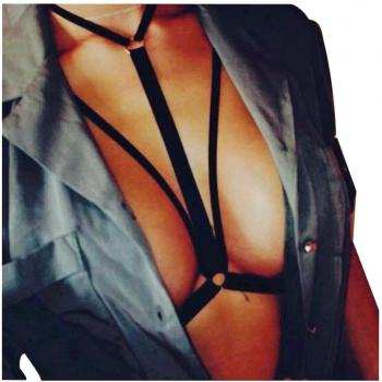 Add Health Sujetadores, Women Pentagram Harness Strappy Bra One Size