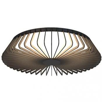 Plafón LED Himalaya Negro Ø 63 cm, 80W, Luz Regulable 2700-5000K, 3500 lm, Control Remoto, Garantía de 3 Años