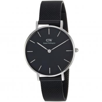 Daniel Wellington Petite Ashfield, Black/Silver Watch, 32mm, Mesh, for Women