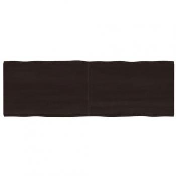 Tablero de mesa madera tratada borde vivo marrón 180x60x(2-4) cm