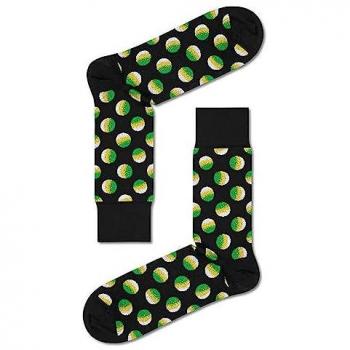 Calcetines Dressed Viktor Happy Socks Hombre Unisex Talla 39-42 Estampado Original Blanco, Amarillo Claro y Verde Claro