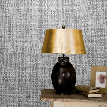 Papel de pared Vintage Deluxe Course Fabric Look gris Noordwand