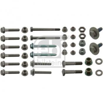 Juego de montaje FEBI BILSTEIN 48901 para barra oscilante, incluye todos los componentes necesarios para la instalación y es compatible con vehículos específicos