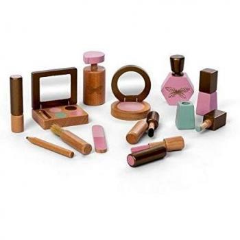 ByAstrup 84194 - Set de maquillaje de 13 piezas, madera y tela