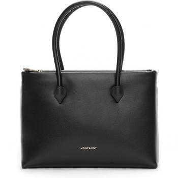 Bolso de hombro Montsaint en color negro con cremallera