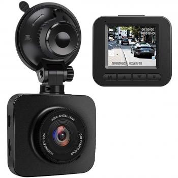 AWESAFE Cámara de Coche Dash CAM 1080P Full HD 170 Ángulo con WDR G-Sensor, Detección de Movimiento, Grabación en Bucle, Monitor de Aparcamiento