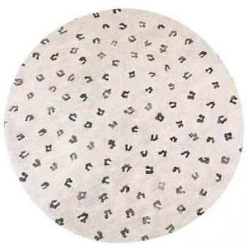 Alfombra de Algodón Beige Claro 140 cm Patrón Animal Moderno