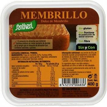 Santiveri Dulce de Membrillo con Fructosa 400g