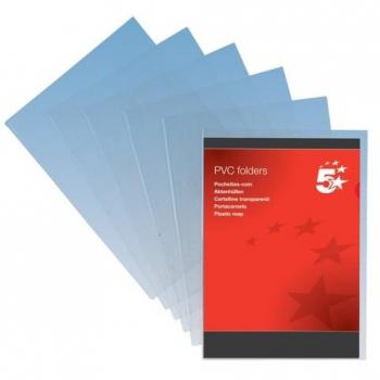 5 Star 934819  A4 Cut Flush PVC Folder - Clear