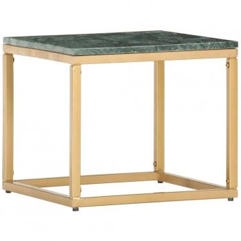 vidaXL Green Coffee Table 40x40x35 cm Real Stone with Marble Texture