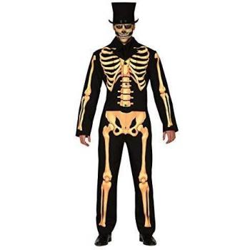 FIESTAS GUIRCA Traje de Traje de Hombre Esqueleto para Disfraz de Horror.