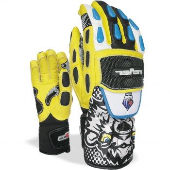 Level Worldcup guantes de esquí para niño negro/amarillo fr: 12 – 14 años