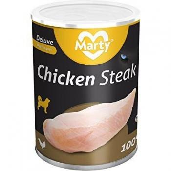 Marty Comida húmeda para Perros Deluxe 100 % Carne para gallinas, 4 Unidades