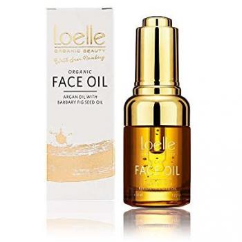 Aceite facial con aceites de Argán e Higo Chumbo Eco 30 ml de sérum - Loelle, Aceite de Semilla de Higo Chumbo Orgánico para Cara Brillante e Hidratada, Aceites Faciales