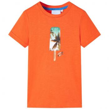 Camiseta infantil naranja oscuro 104