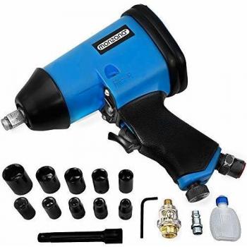 Juego de Destornillador Neumático 1/2 17 Piezas con Maletín y Torque Máximo de 340Nm