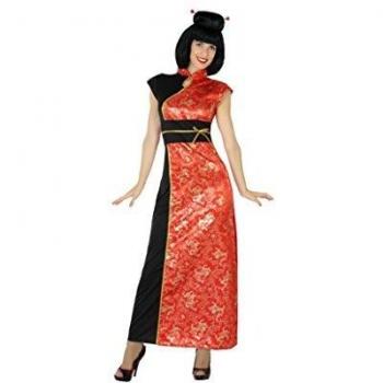 Atosa disfraz china mujer adulto vestido rojo XS
