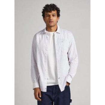 Camisa Pepe Jeans Curtis Hombre Blanca con Flores
