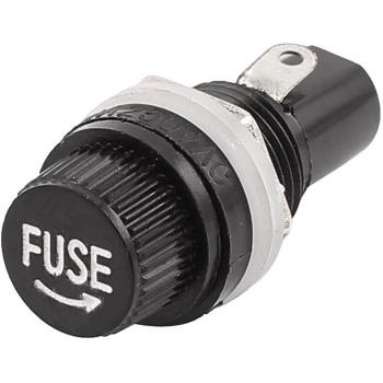 sourcingmap® AC125V/15A 250V/10a rosca de 12 mm montado en Panel Porta Fusible 5x20mm