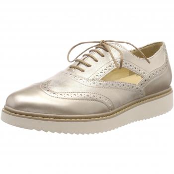 Geox D Thymar a, Zapatos de Cordones Oxford para Mujer, Beige