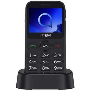 Alcatel 2019G Metallic gris Pantalla 2.4 Teléfono Móvil Fácil Uso Teclas Grandes Camara 2mpx,Bluetooth bluetooth 2.1,FM Radio,Linterna, Boton SOS,Grabador, Gris [Versión ES/PT]