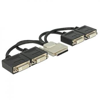 Adaptador DeLOCK VHDCI-68 a 4 DVI-D Negro, 22 cm, para Datos y Video