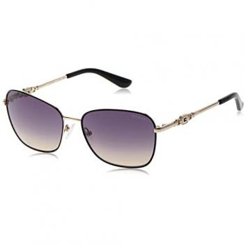 Guess GU7884 33B Butterfly Metal Sunglasses - Black and Gold, Anti-Reflective