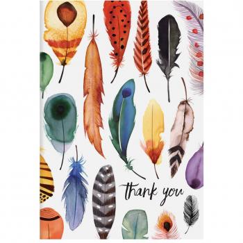 Feathers Parcel Thank You Notecards