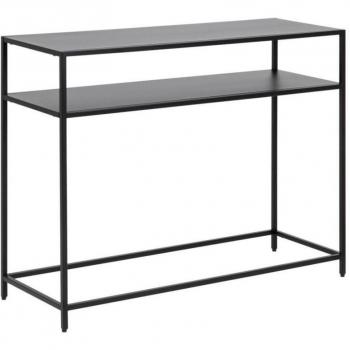Consola Norsica Teruva 102, Negro, 79x100x35cm, con estante