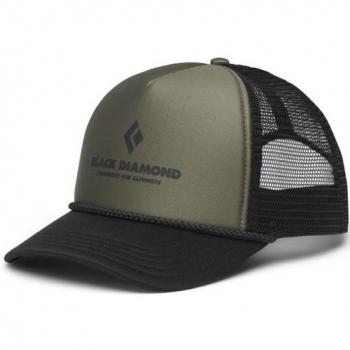 Gorra Black Diamond Flat Bill Trucker Verde Oscuro y Negro