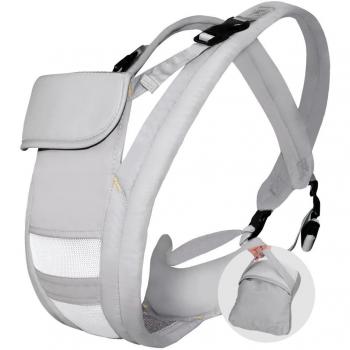 Mochila Portabebés Ergonómico y Transpirable de Algodón con 4 Modos para porta Bebé de 3-24 Meses