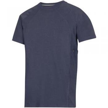 Camiseta de Manga Corta Multipockets Snickers Color Gris Oscuro Talla XL